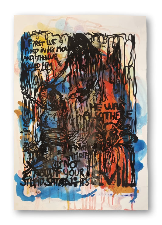Bjarne Melgaard - untitled (dead guys get hardons too)