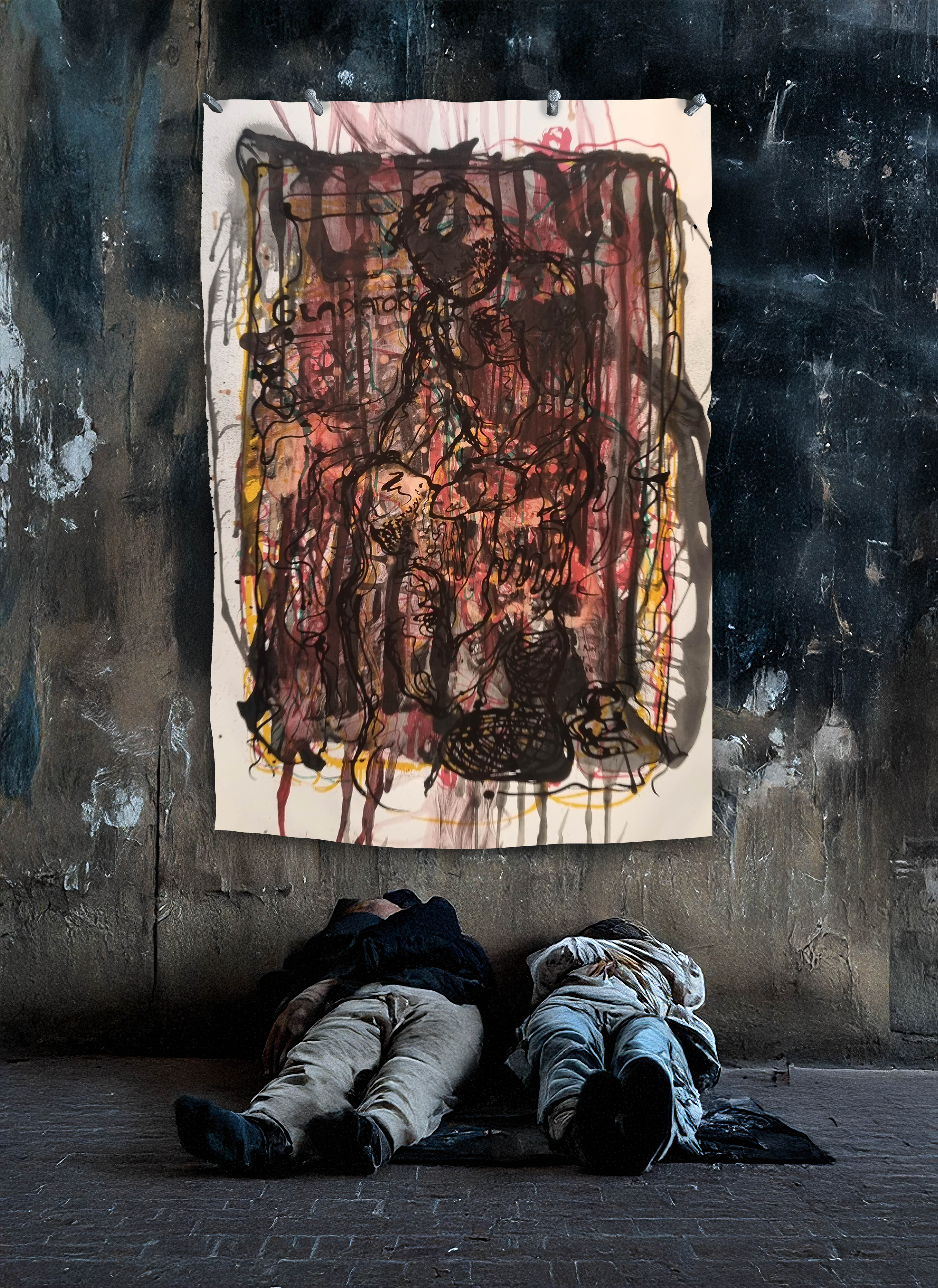 Bjarne Melgaard - untitled (dead guys get hardons too)